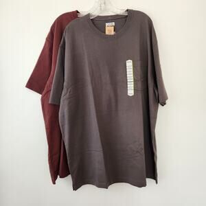 Duluth Trading Longtail Relaxed Fit TShirt Men's XL Gray Burgundy Lot 2 Heritage